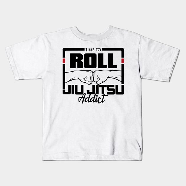 Time to roll Jiu Jitsu Jiu Jitsu Funny Kids T Shirt TeePublic